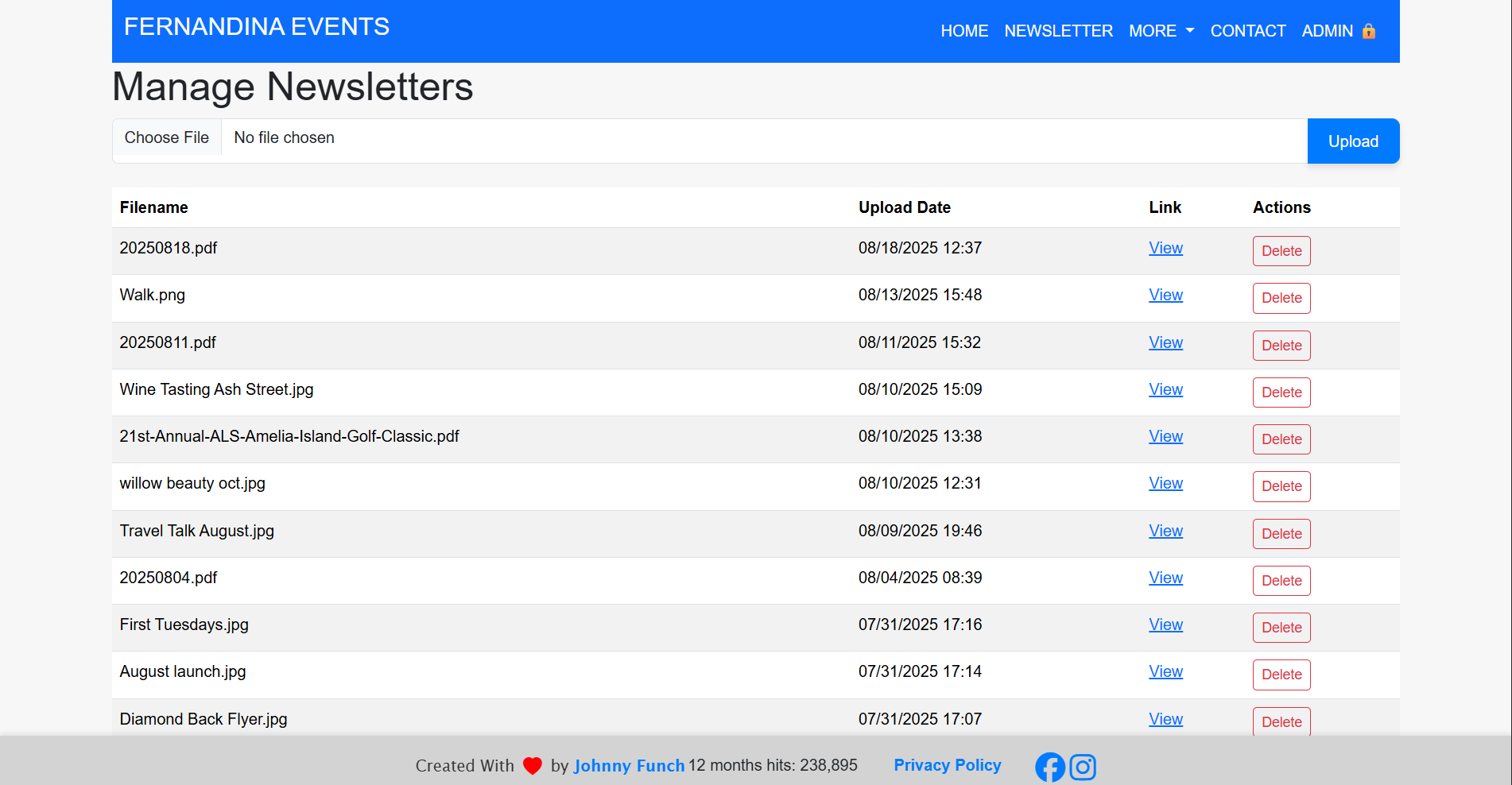 Manage Newsletters